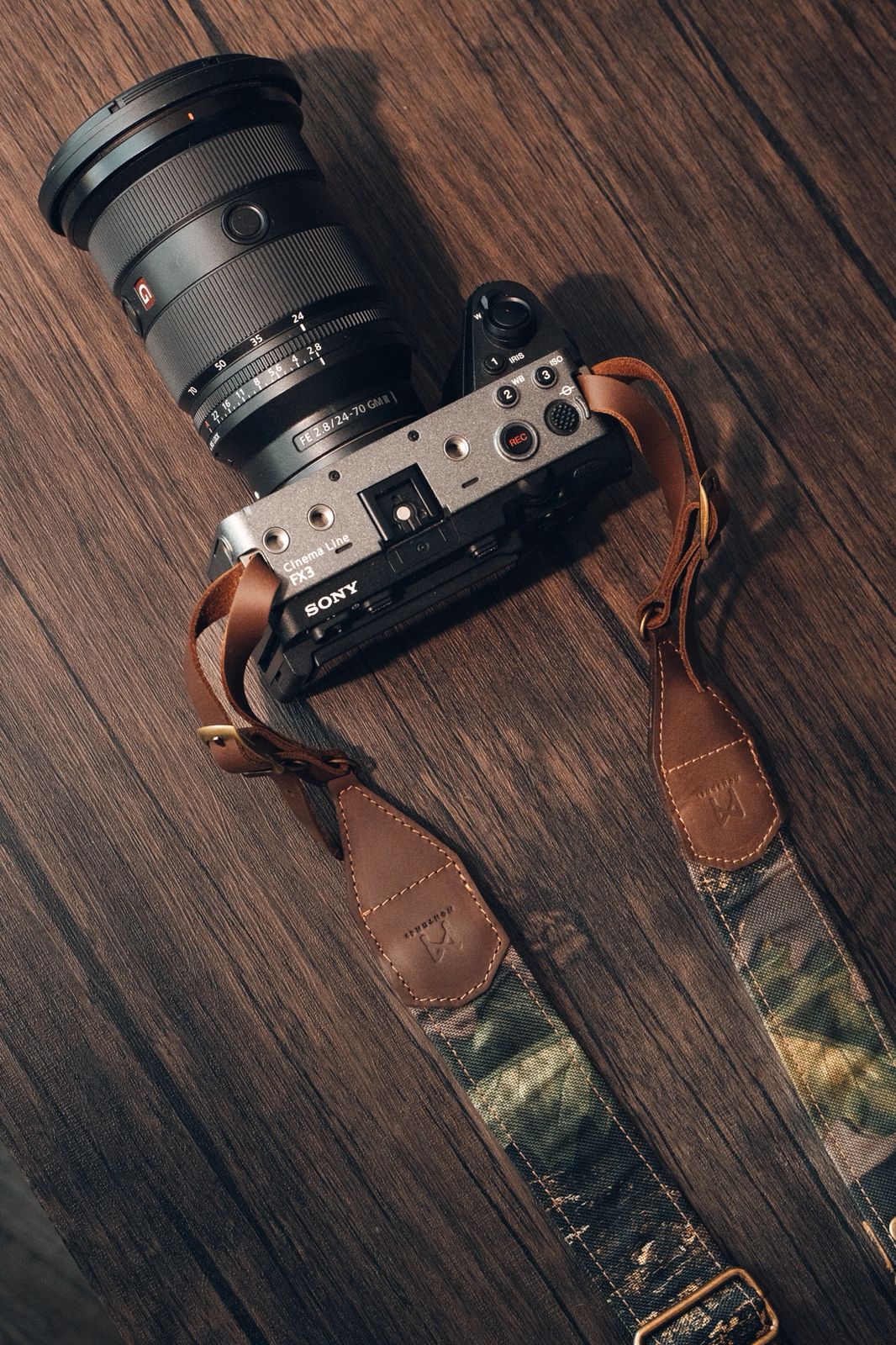 Correa de Cuero Cámara Camuflaje