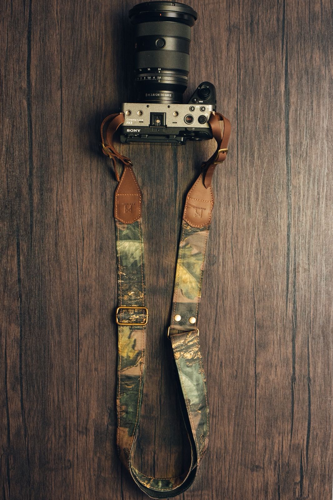 Correa de Cuero Cámara Camuflaje
