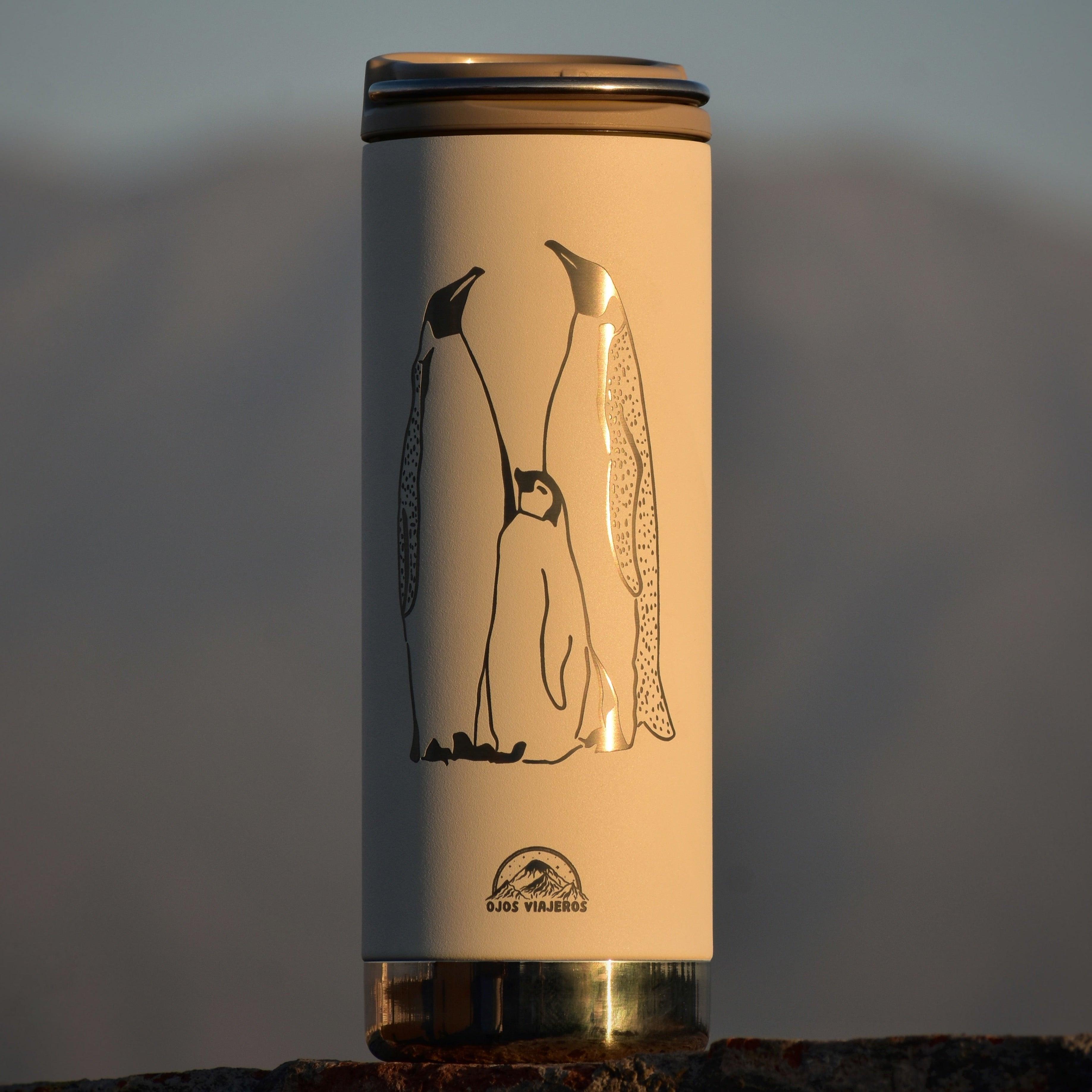 Botella TKwide Klean Kanteen - Pingüinos Emperador - Ojos Viajeros