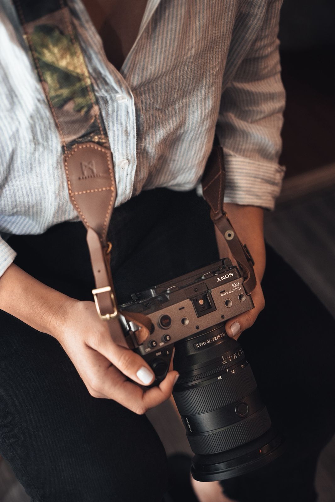 Correa de Cuero Cámara Camuflaje