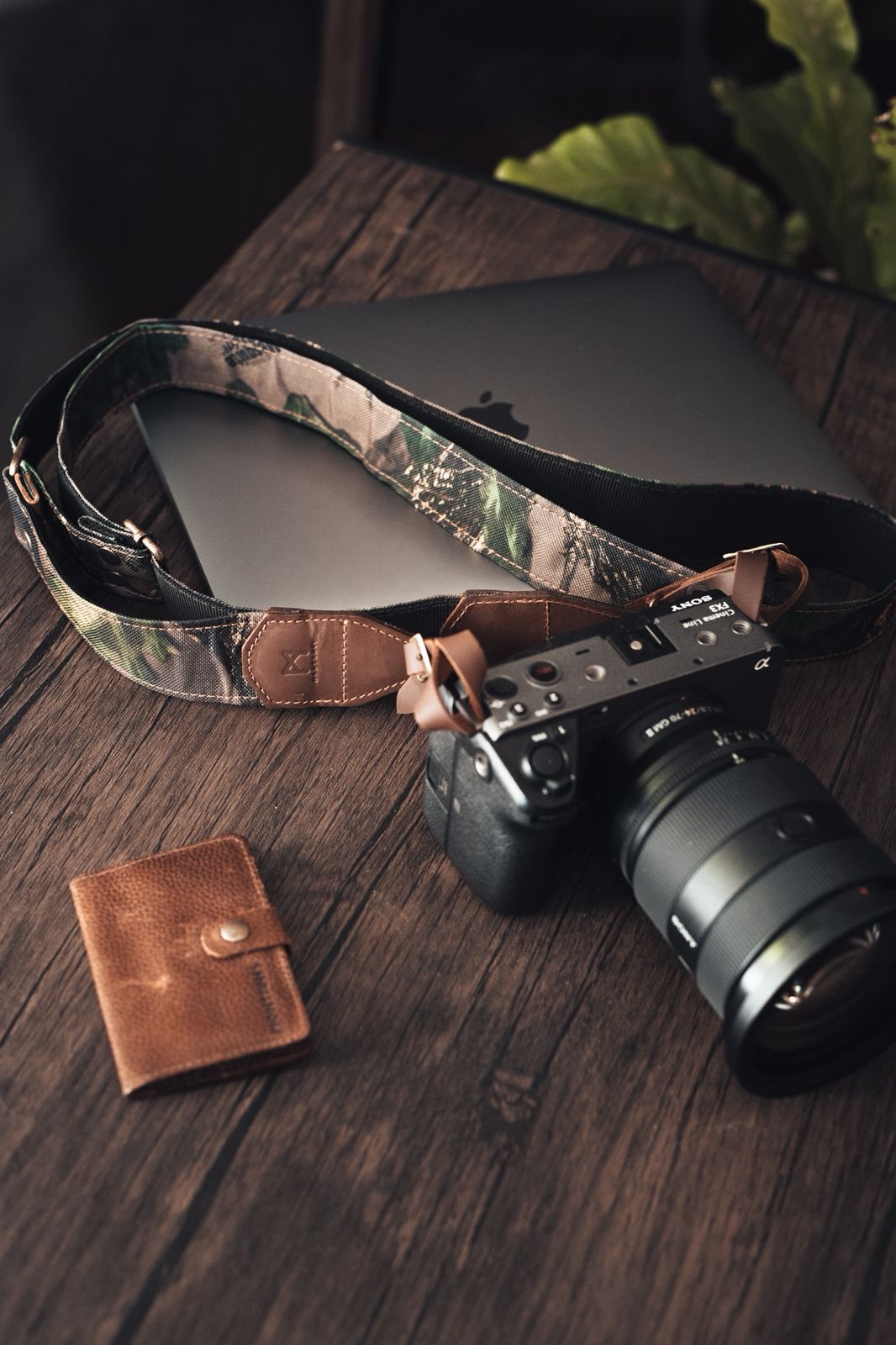 Correa de Cuero Cámara Camuflaje