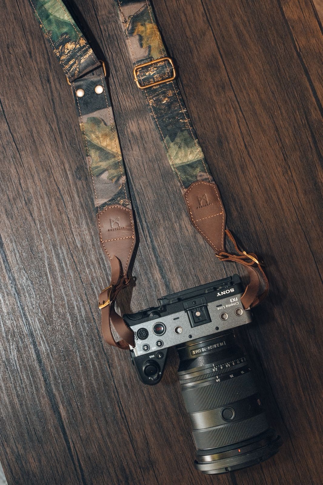 Correa de Cuero Cámara Camuflaje