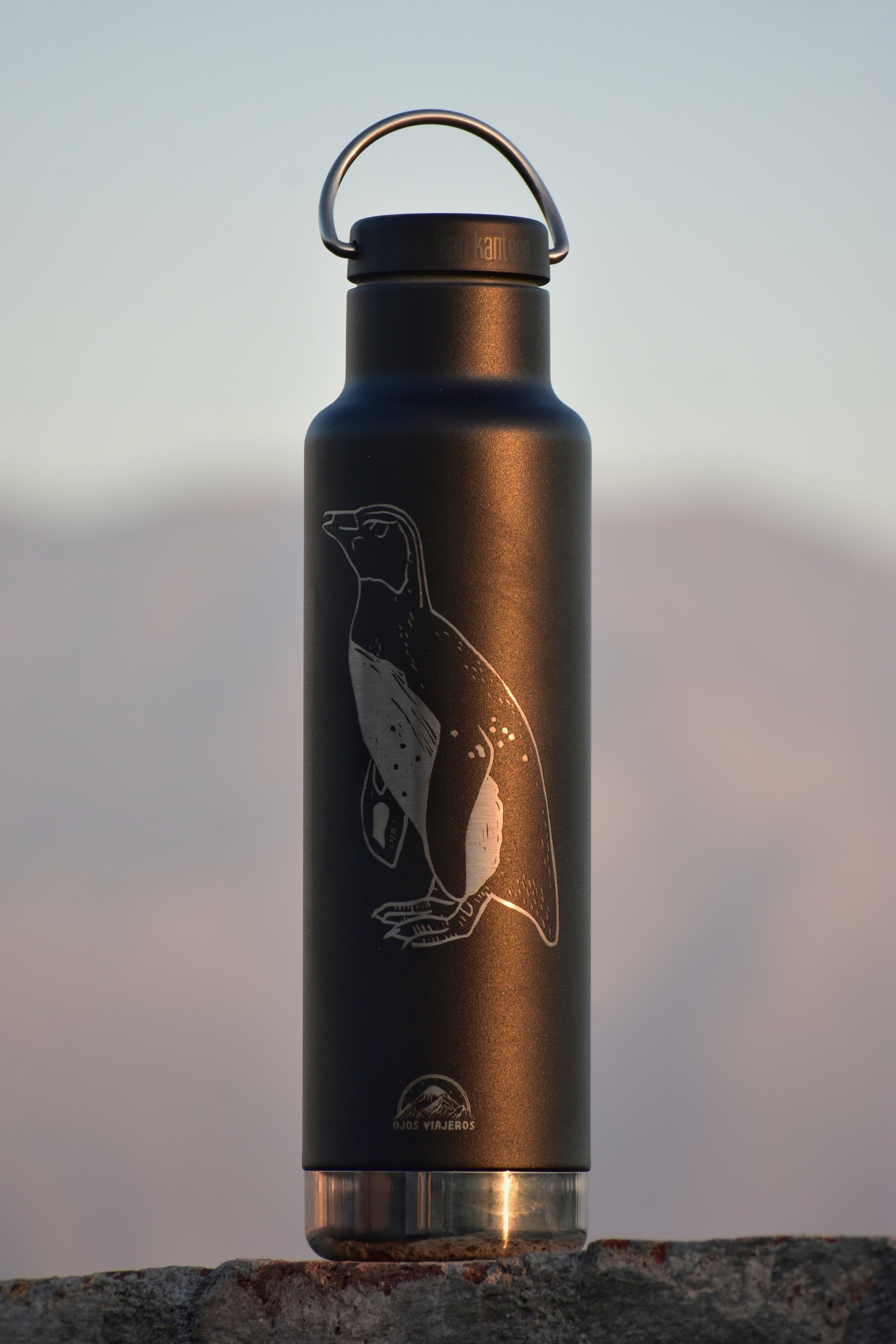 Botella Clásica Aislante Klean Kanteen - Pingüino de Humboldt - Ojos Viajeros 