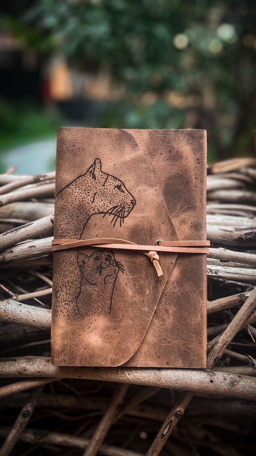 Pumas Family Leather Notebook